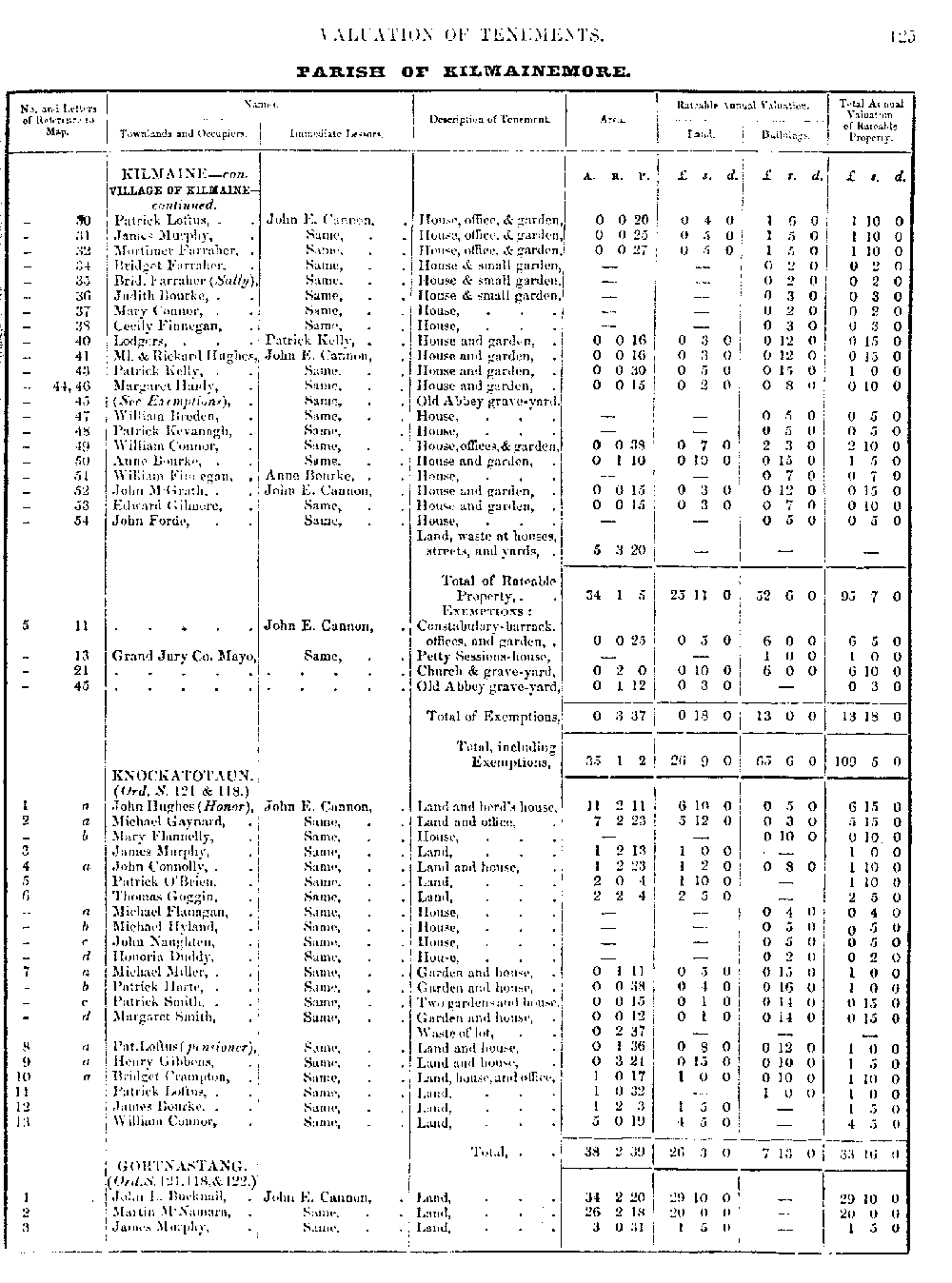 Griffiths Valuation 125 